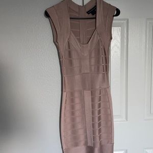 Dusty rose bandage dress